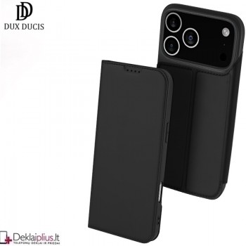 Dux Ducis Skin Pro dirbtinės odos dėklas - juodas (Apple Iphone 17 Pro Max/18 Pro Max)